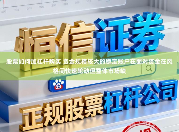 股票如何加杠杆购买 资金规模较大的稳定账户在面对资金在风格间快速轮动但整体市场缺